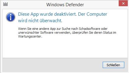 Windows 10 Defender kann nicht aktiviert werden - das hilft