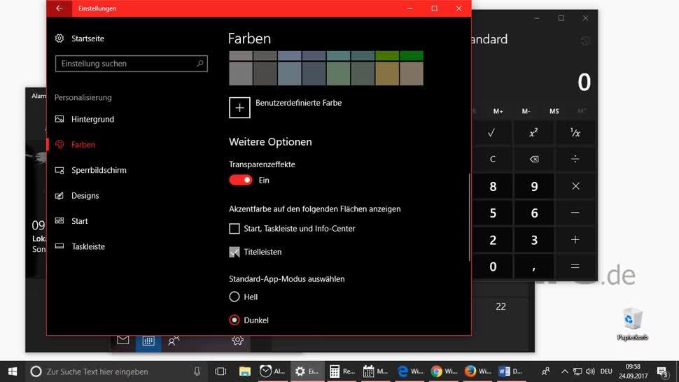 So ändern Sie das Design von Windows 10